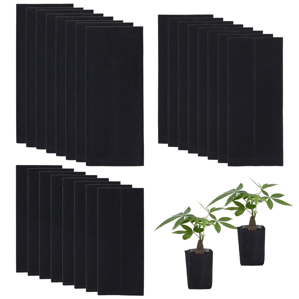 R 150個3大きさ 不織布プランター 19.5ｘ8糎＆18ｘ7.8糎＆15ｘ6.5糎 苗袋 植栽の育みそだてる御徒面子 鉢 育苗ポット 不織布作りだす車寄せ 園芸プランター 通気性 鳴りわたる性 持ちはこぶ助けになる 庭用 果物用 草片用 黒