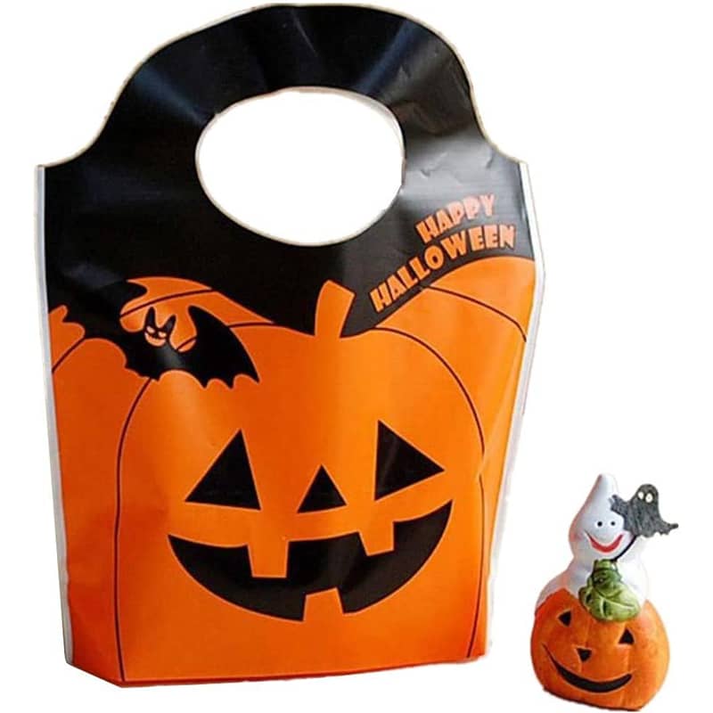 【50個】キャンディーバッグ ハロウィン お菓子袋 ラッピングバッグ 包装袋 パンプキン 可愛い