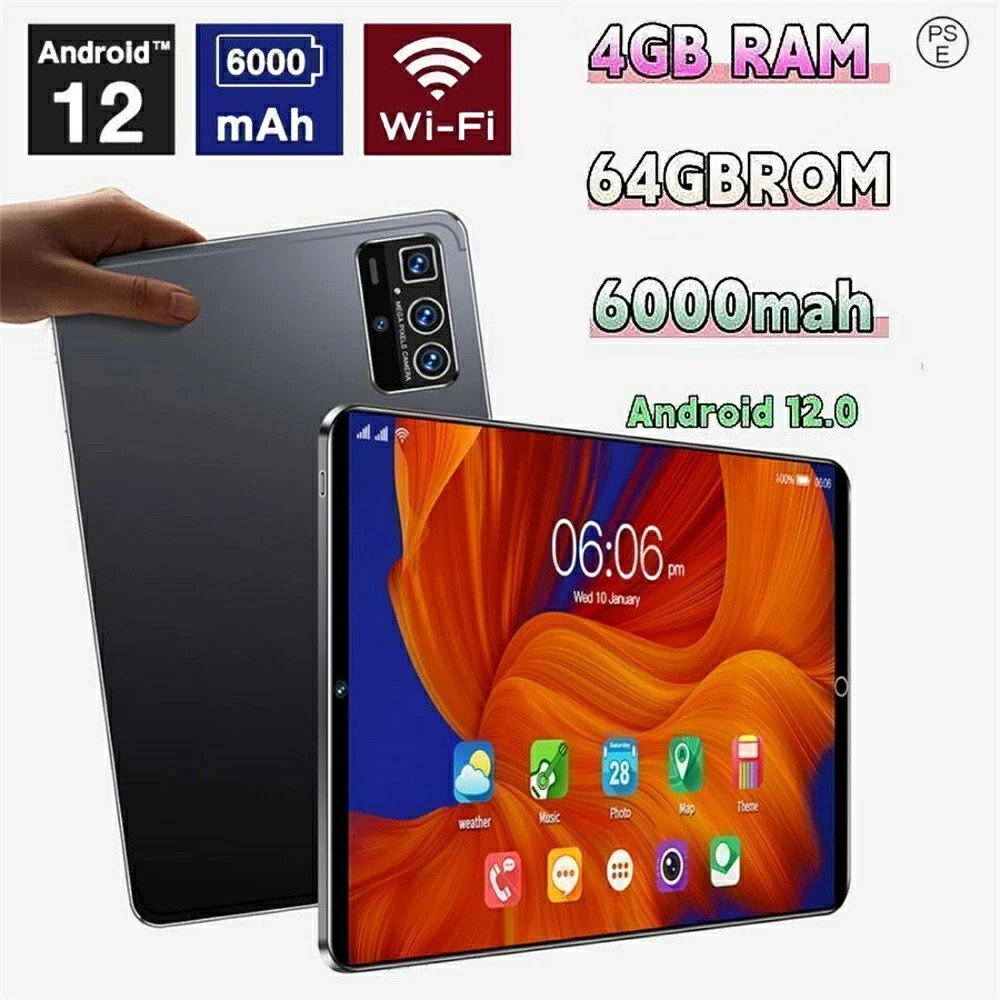 期間限定先着50名! 2024年最新 タブレット 本体 10インチ Android 12 Wi-Fiモデル 通話対応 1920*1200IPS液晶 simフリー GMS認証 軽量 在宅勤務 ネット授業 人気 おすすめ 初心者向け 送料無料 在宅ワーク スマートフォン・タブレット-スマートフォン本体