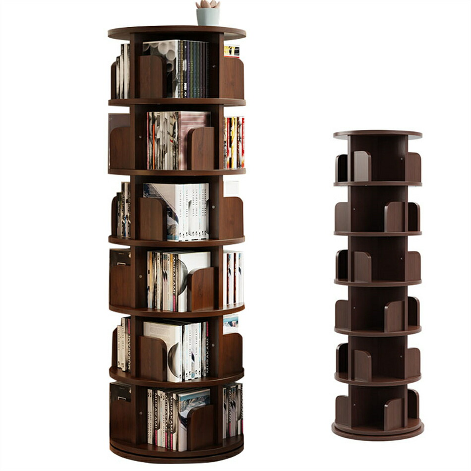 本棚 (回転式本棚) 絵本棚 木製 回転式本棚 DOMIYA 本棚 回転 回転式本棚 絵本棚 木製 回転式 大容量 スリム