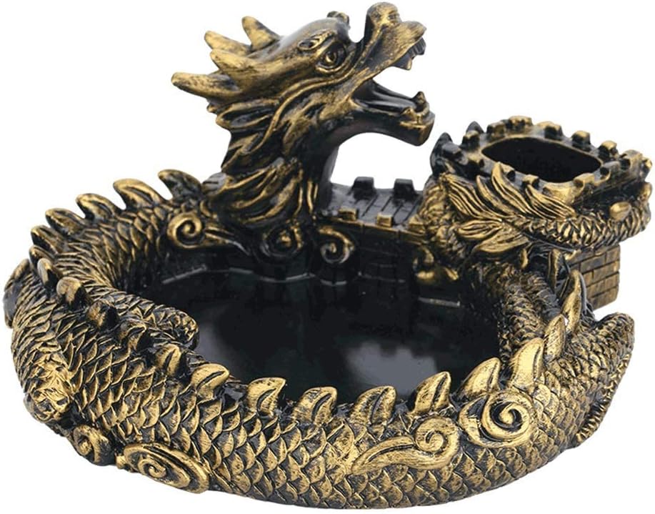 天然石、灰皿、物入れ、置物 楽天市場】龍の置物 風水 灰皿 皿 パワーストーン 浄化皿 龍 置物 玄関