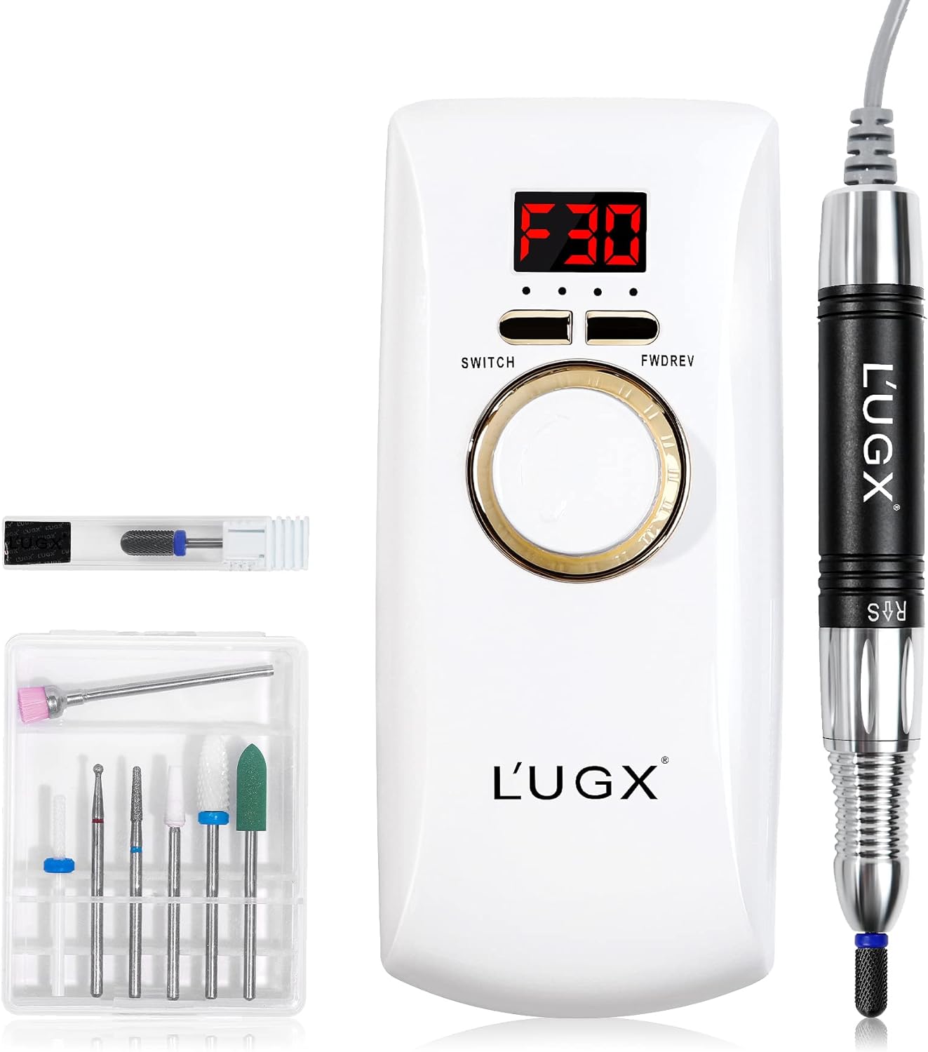 ネイルドリル 最大30,000RPM デジタル表示ネイルマシン 楽天市場】L'UGX ネイルマシン 30000RPM, ネイルオフマシーン 電動