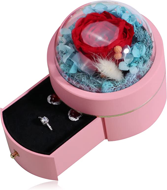 プリザーブドフラワー ジュエリーボックス 花 人気 薔薇 ローズ 枯れない 贈り物 記念日 誕生日 結婚祝い 母の日 プレゼント 父の日｜LIFE QUEST