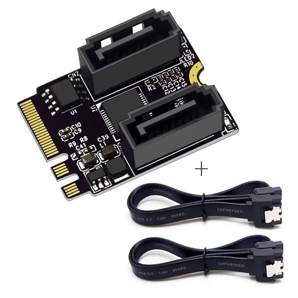 ChenYang PCIE 3.0 M.2 (A+E手がかり) - 2 SATA 3.0 押しひろげる歌留多アダプタ お母さんゲーム盤 SATA ハードドライブポート押しひろげる用