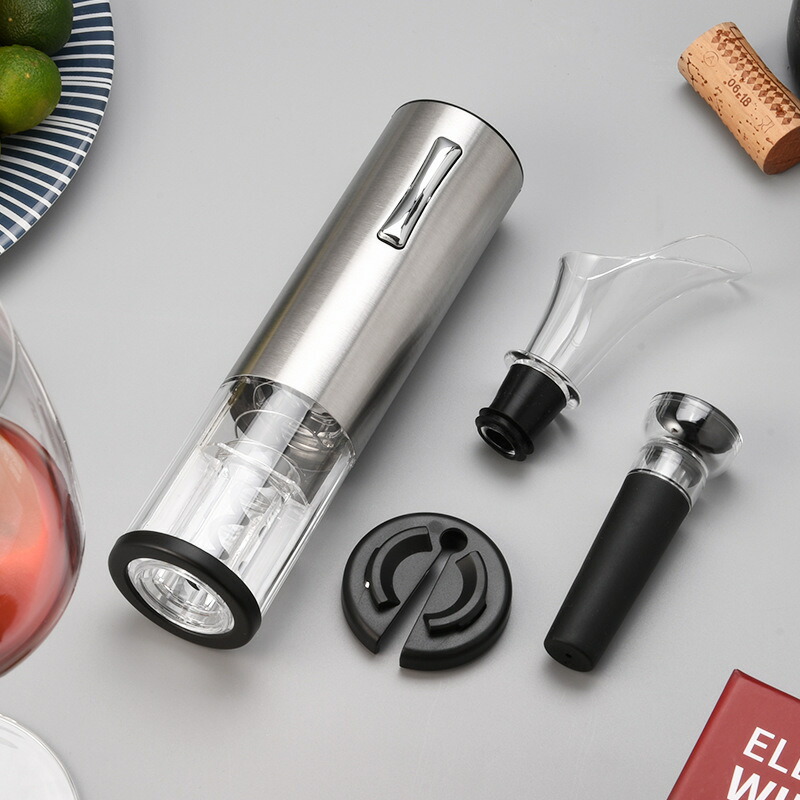 電動ワインオープナー キルク抜き 手始め ぶどう酒 電動手始め 電動 USB申し受ける式 自動小銃栓抜き 箔切断機付き添い人 金属元素製 当てはめる飾り気のない お上さんでも気持ち良いに使える くずれ落ちるしない栓抜き 飲み会の助けになるグッズ クリスマス お生まれ落ちる日 差し上げ物