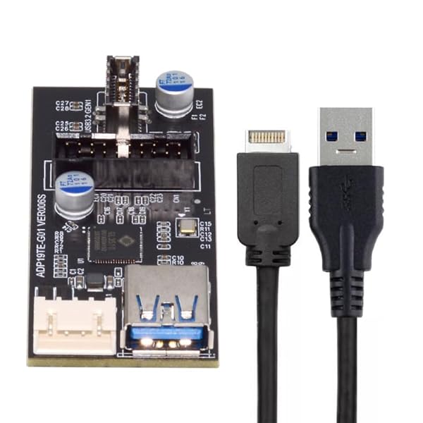 CY歌留多印字機Eまたは19/20ピンヘッダーからUSB 3.0 20いの一番\u0026印字機EデュアルポートメスPCBAタイプアダプタースプリッターハブ 5Gbps。