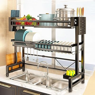 水切り仕合わせ,水切り仕合わせ シンク上食器 2段式水切りかご 御厨子所装具ホルダ 御厨子所納める棚 大収容能力 上滑り打ちきり 省空白文字 箸納める まな板立て ステンレス鋼製 精神的な統合飾り気の無いかい繕う能力のある（W62-100コマーシャル)