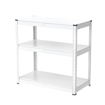 Umimileラック スチールラック 幅80cm 3段 耐荷重120kg/段 メタルラック (幅80&times;奥行40&times;高さ80cm, ホワイト)｜LIFE QUEST