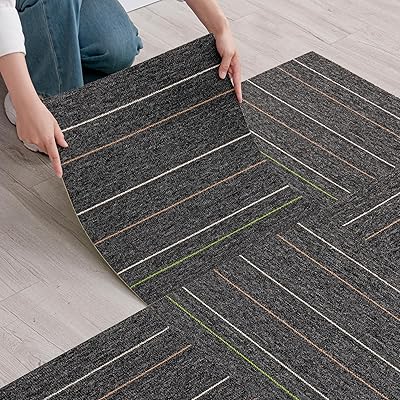 タイル カーペット 50X50 3畳 専用ずれないテープ付き 業務用 フロア マット 大判 防音 厚手 滑り止め 難燃 制電 床暖房OK 賃貸 原状回復 カット可能 事務所 オフィス （柄番号0207）｜LIFE QUEST