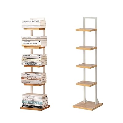 楽天市場】Fuwata 本棚 ブックタワー スリム 6段 大容量 幅30cm×高さ