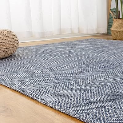 ラグ カーペット 春 夏 190x240cm 3畳 ラグマット ヘリンボン柄 北欧 じゅうたん 無地調 幾何学模様 床保護 防音 リビング 滑り止め オールシーズン適用 安心素材 ネイビー｜LIFE QUEST 8,538円