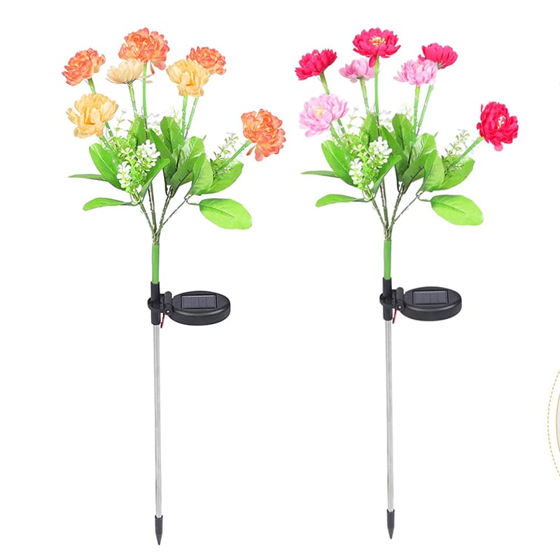 【1】2本仕掛ける ソーラーともし火 LED 雪蓮花 造花 埋め込みともし火 愛くるしげ 戸外ガーデンデコレーションライト 照度ともし火 周囲の状況に分かりやすい 省エネ 雨合羽 雨合羽 運動場 芝地 車道 人道  寄り合い クリスマス ハロウィン 婚礼の儀 父の日 エクステリア・ガーデンファニチャー-花・ガーデン・DIY-ライト・イルミネーション