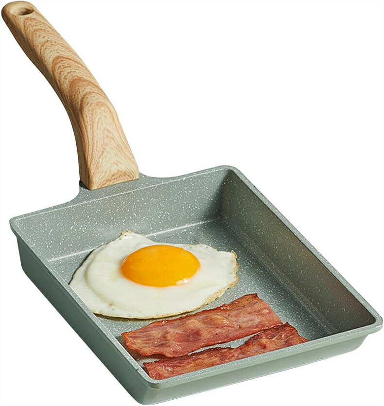 卵焼き フライパン 卵焼き器 ミニ 玉子焼き器 目玉焼き パンケーキ くっつかない 洗いやすい IH対応 天然麦飯石 ガスコンロとIHコンロがある はさんで待つだけ簡単調理 朝食にパーティにプレゼントに最適 アウトドア キャンプ サンドウィッチ15*20*4cm