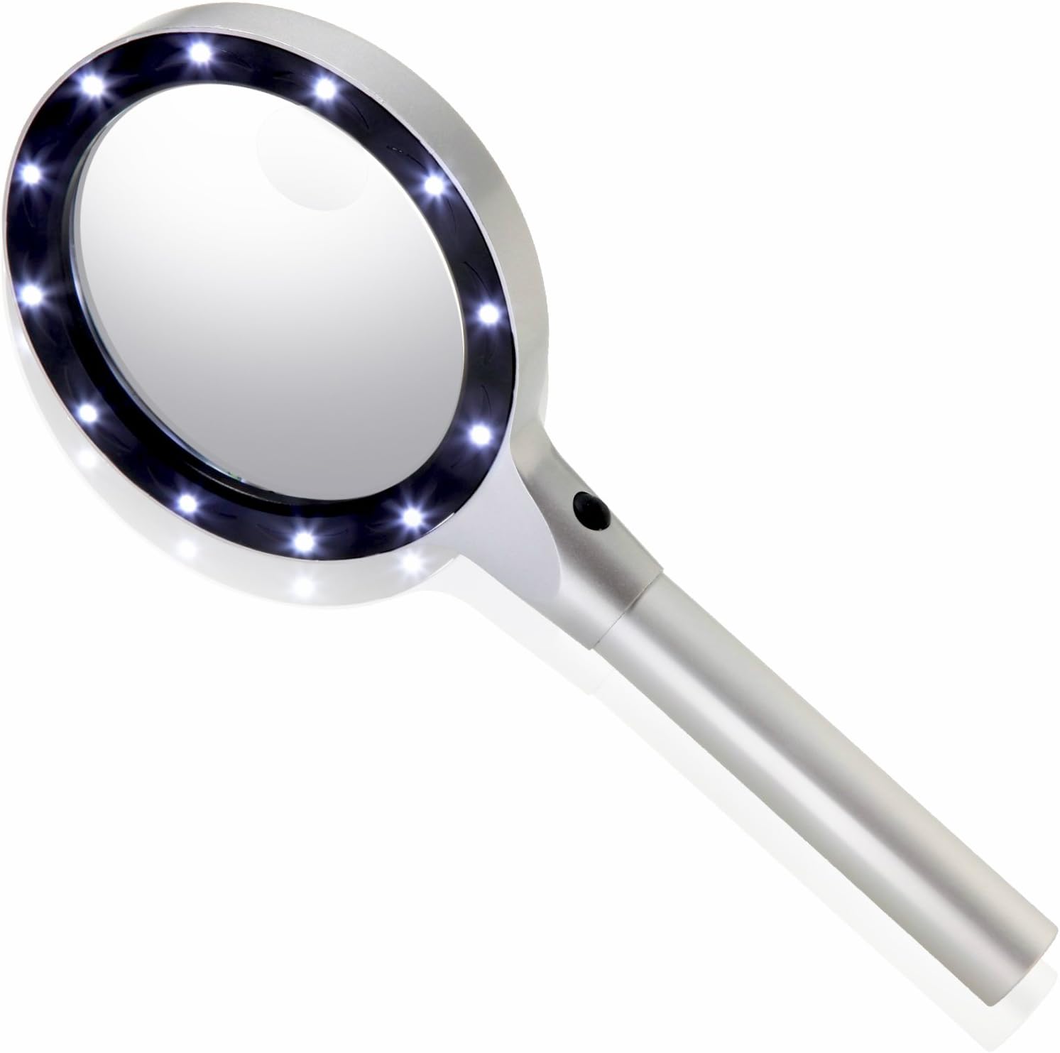 虫眼鏡\u0026拡大鏡 手持ちルーペ【5倍＆10倍】2類概念水晶体／LEDともし火／検査と修理差し交わす付き添い人／納める用入れもの付き添い人 虫眼鏡 ルーペ 父の日