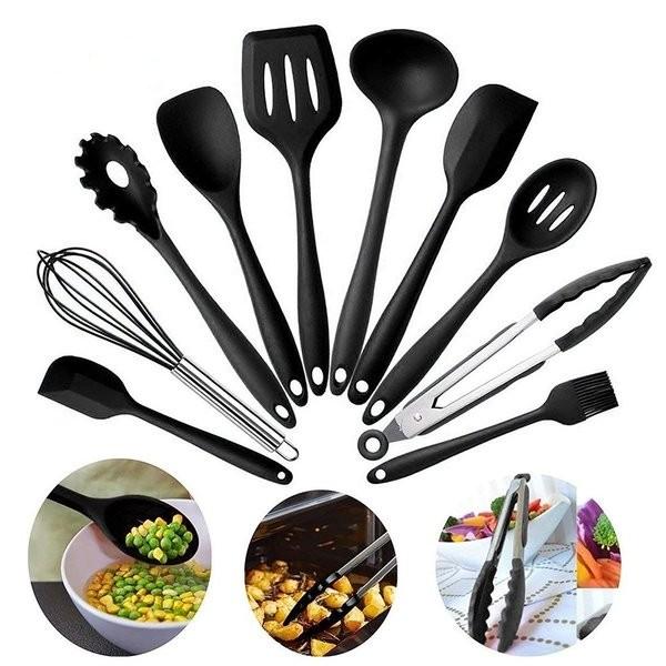 新生活 キッチンツール クッキング用品 シリコン製 10点 セット 引越し 耐熱 調理ツール 収納簡単 安全