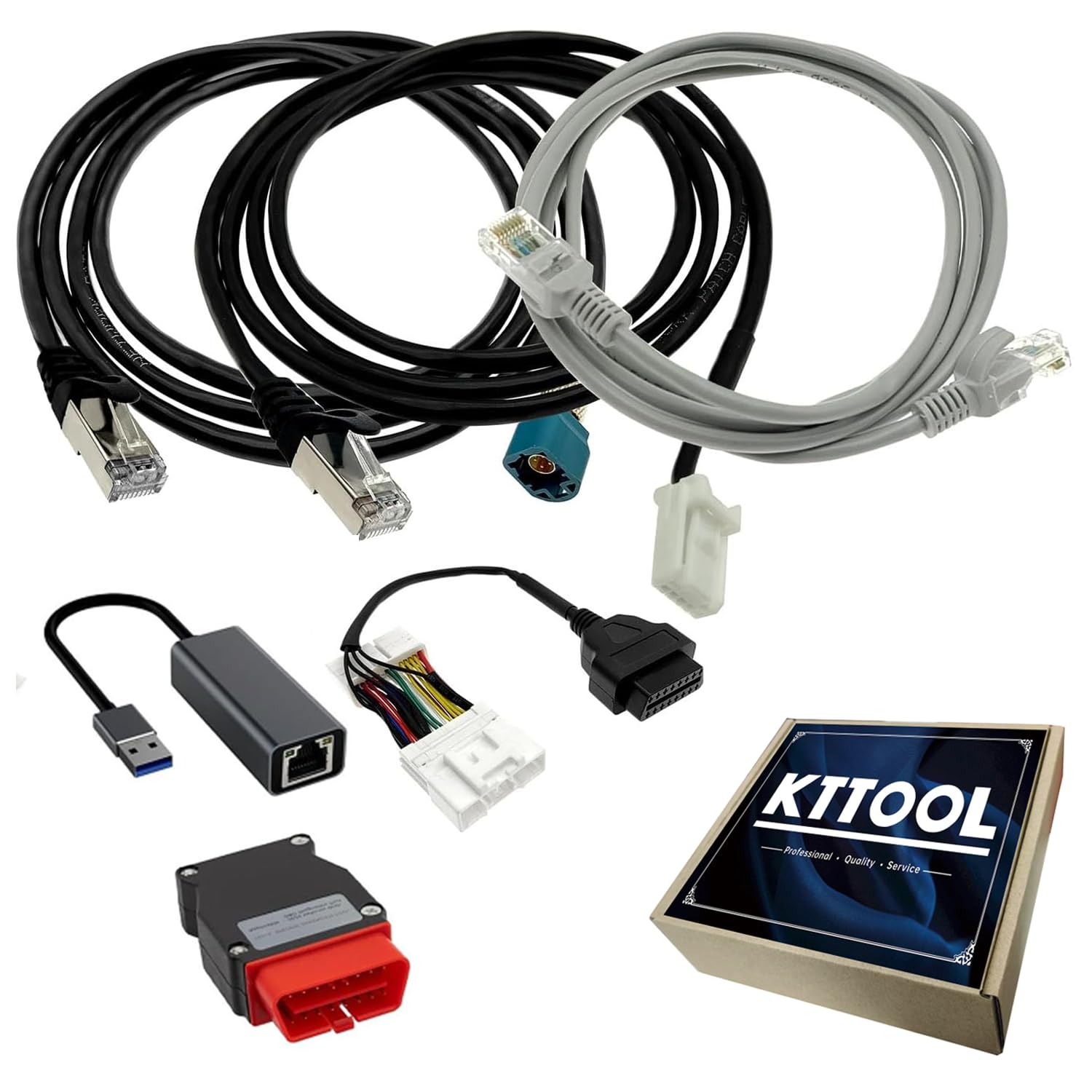 診断ケーブル5本セット Tesla Model S 3 X Y用 USB OBD2 診断ツールアダプター Lanuch X431 PADIII/PADV/PADVII/EV MAX/PRO 3S+V3.0 Ultraタブレット用 OBDIIアダプターハーネス付き 1013230-00-A
