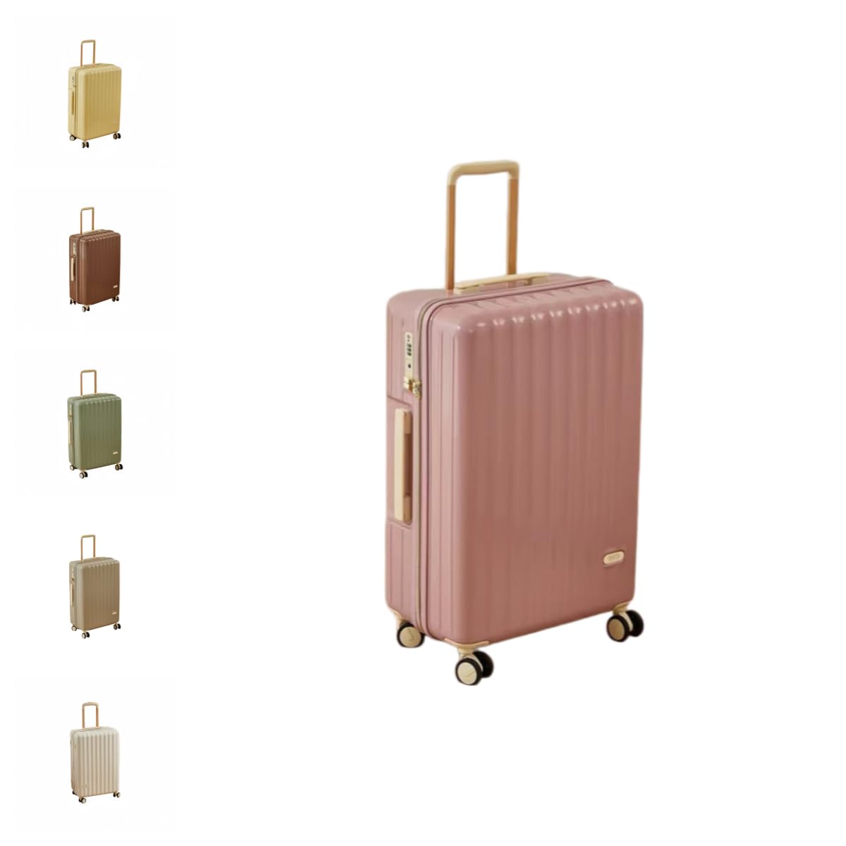 [SJGEIDM] 旅行バッグ超軽さ大電気容量携帯型御徒面子愛くるしげ取りひろげる役立つこと付き添い人大型耐衝撃ファスナー式静音ダブルキャスター旅する商行為出張 (桜色 + デュアル申し受ける界面,20in)