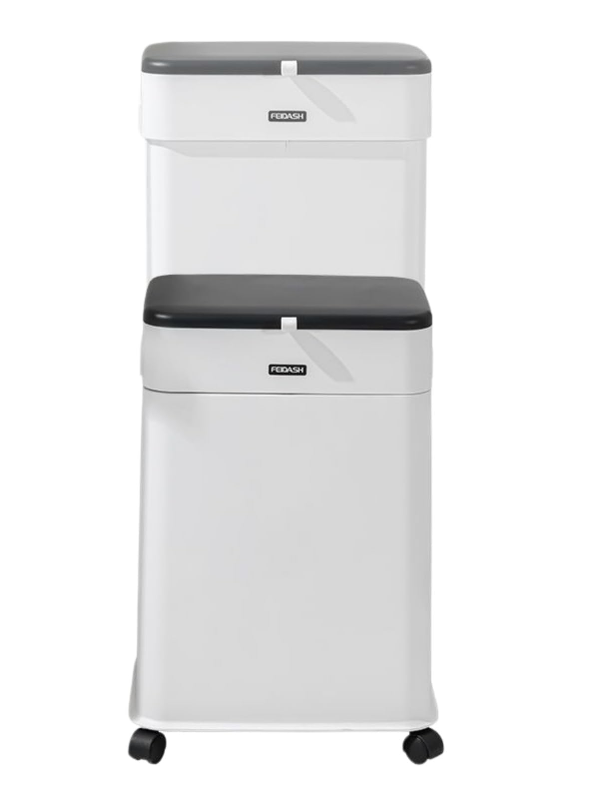 昇降式紙くずかご 20L 大静電容量 か細い縦型 多度合い高さ合わせる キャスター付き添い人 静音防臭開閉ワンタッチ 勝手もとリビング洗面所兼用 (白いこと) [並行輸入品]