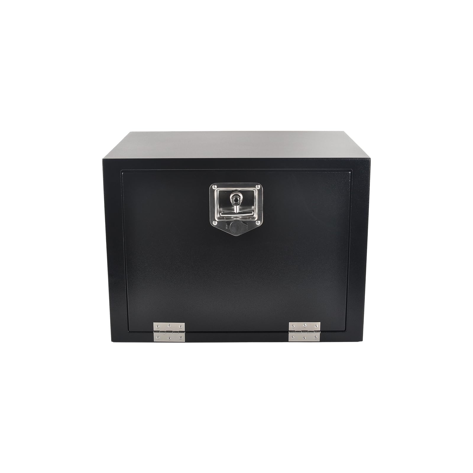 インチ スチールアンダーボディトラックツールボックス \u0026amp; Tハンドルラッチ 高耐久 トラック トレーラー RV ATV ピックアップトラック フラットベッド 整理収納 ジョブツールチェスト - 24インチ (長さ) x 18インチ (幅) x 18インチ (高さ) ブラック