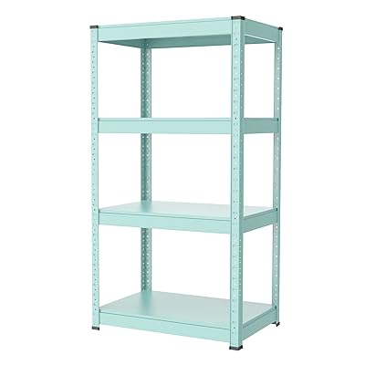 ラック スチールラック 幅60cm 4段 耐荷重120kg/段 メタルラック (幅60×奥行40×高さ114cm, ブルー)|LIFE QUEST