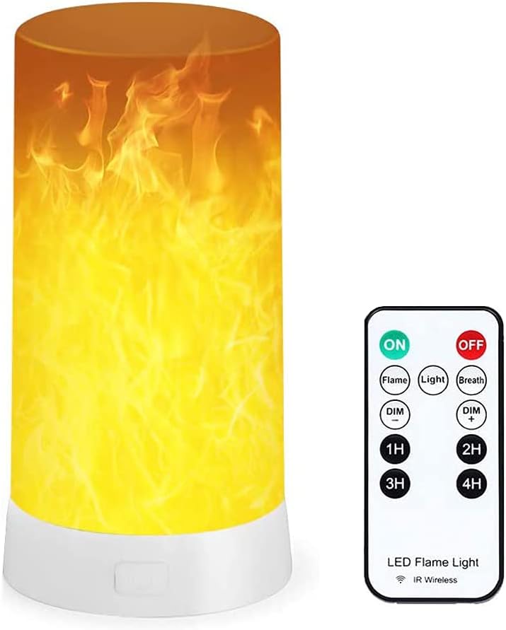 炎 ライト 揺らぐ炎 LED電球 USB充電式 LED炎効果ライト リモコン付き 点滅灯 フレームランプ 火炎ランプー （1個）