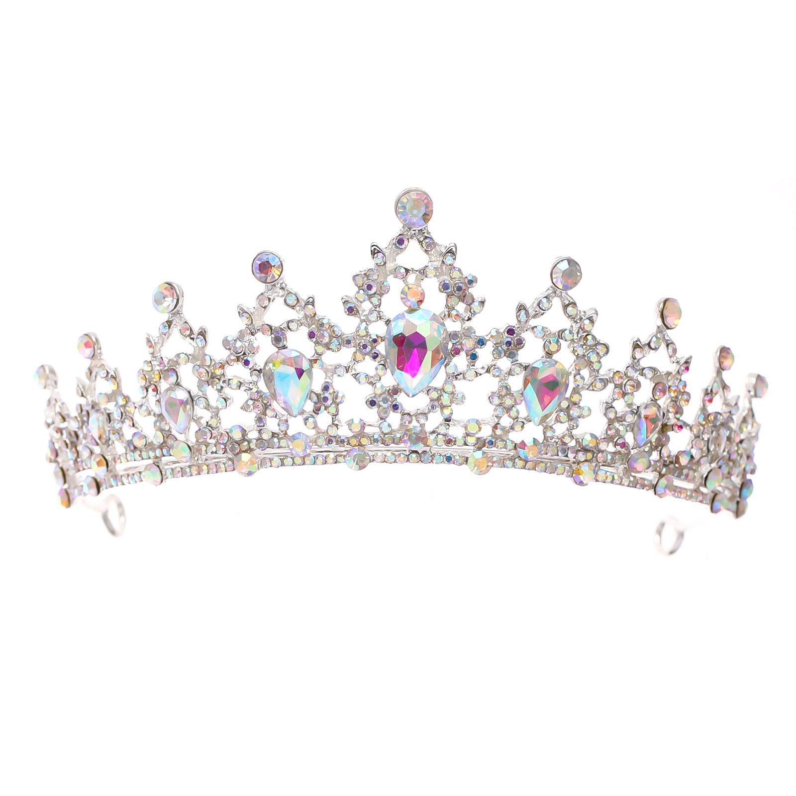 クリスタル ウェディング クラウン クイーン ティアラ 花嫁 クラウン レディース ガールズ ラインストーン 装飾 ヘッドバンド ヘッドバンド プリンセス 誕生日パーティー ティアラ ブライダル 髪飾り ウェディングアクセサリー (ABラインストーン)｜LIFE QUEST