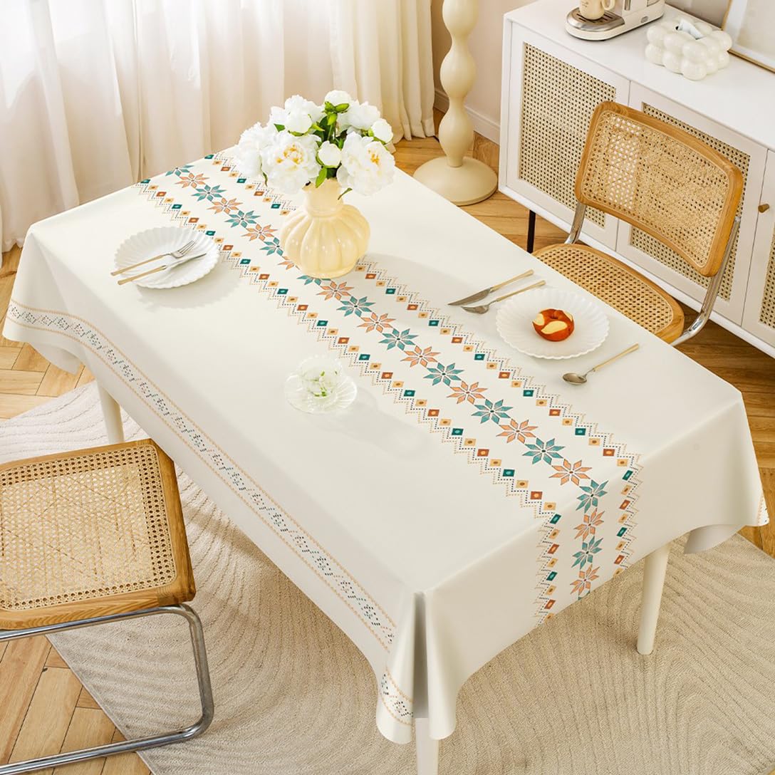 テーブルクロス ビニール 撥水 PVC製 おしゃれ テーブルカバー テーブルマット 食卓カバー 汚れ防止 大きい 防水 防油 多用途 簡単手入れ 拭きやすい 長方形 正方形 家庭用 装飾用 業務用 お店用|LIFE QUEST