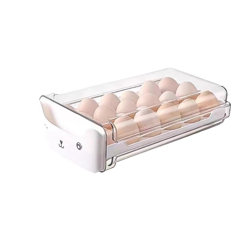 食料雑貨類評価抽き出し式卵納めるボックス席｜大電気容量で省間隔文字、電気冷蔵庫をスッキリ整える！ (白いこと,【単層】)