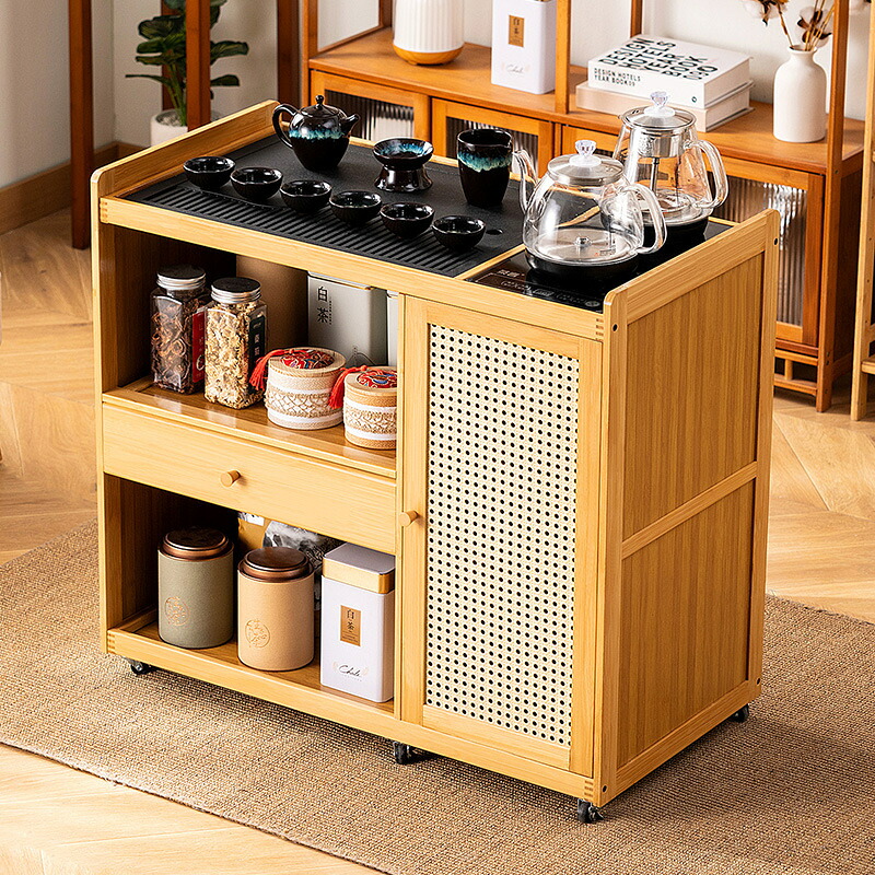 移働することができます新しい中国式のお茶の台のお茶のテーブル家庭用のバルコニーのお茶のテーブルのワンセットオフィスのお茶の水のキャビネットの小さなテーブル｜LIFE QUEST