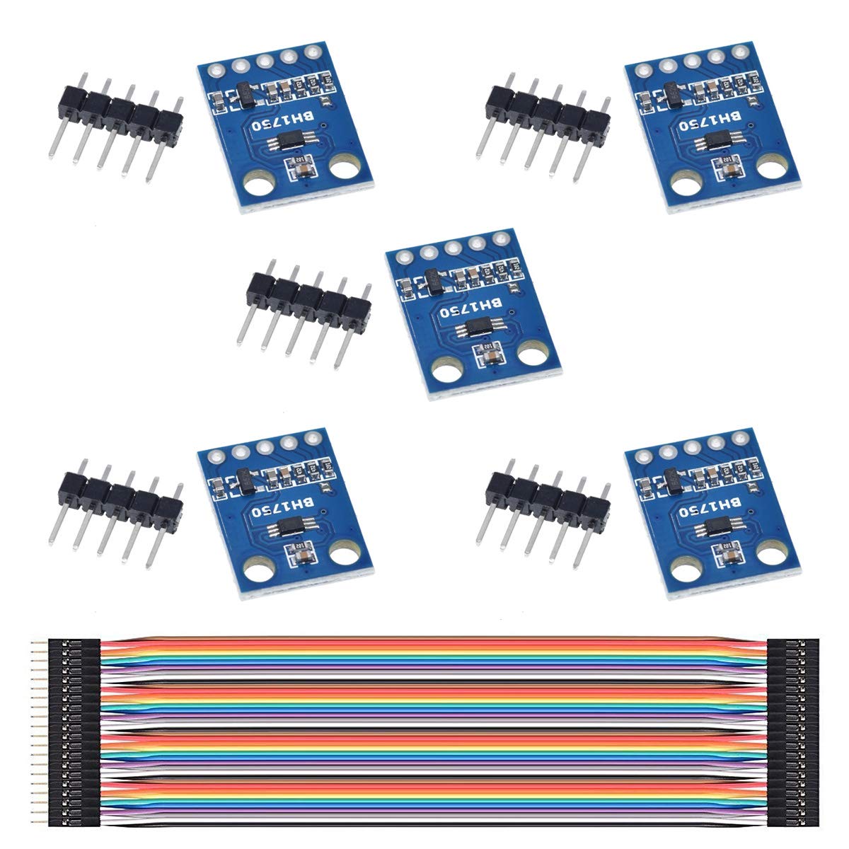 Youmile 5個 GY-302 光こっ酷い感知器モデュールBH1750FVI BH1750 3V-5V デュポン有線テレビ30いの一番付き添い人for ArduinoAVR用 日用品雑貨・文房具・手芸-その他