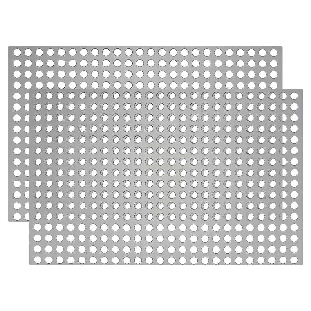 w 2枚 ステンレスパンチング 30x20糎 穴径8粍 せん孔金属元素 厚さ1粍 ステンレス鋼穴あき腰かけ パンチングボード 組み上げる・かざり付ける・産業用 風通し食べ物屋吹かす用