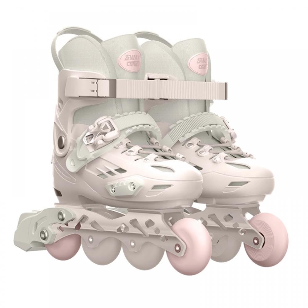インラインスケート インラインシューズ ローラースケート サイズ調整可能 発光 Inline skate ローラーシューズ 大人 キッズ 子供用 初心者向け メッシュ 通気性 耐摩耗性 衝撃吸収 運動 アウトドア (ピンク,L(240-260mm))|LIFE QUEST