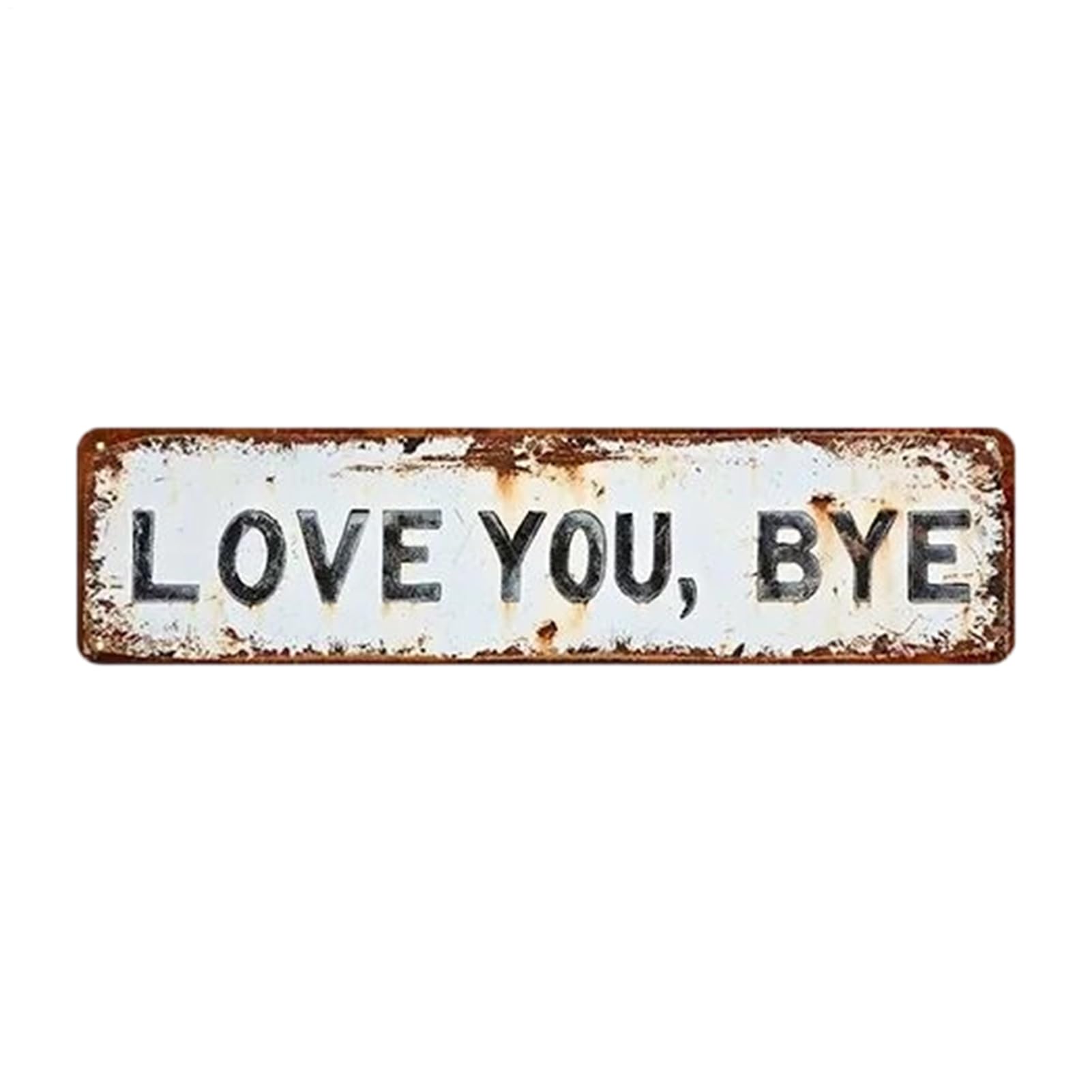 Love You Bye Wall Decor - メタルロマンチックプレート、雅びやかな考えるの16x4in部屋の入り口名書き、ホームウォールオーナメント、身寄りほれ込む家の目的のストリートフェンスガーデンデコレーションバレンタインデーギフト