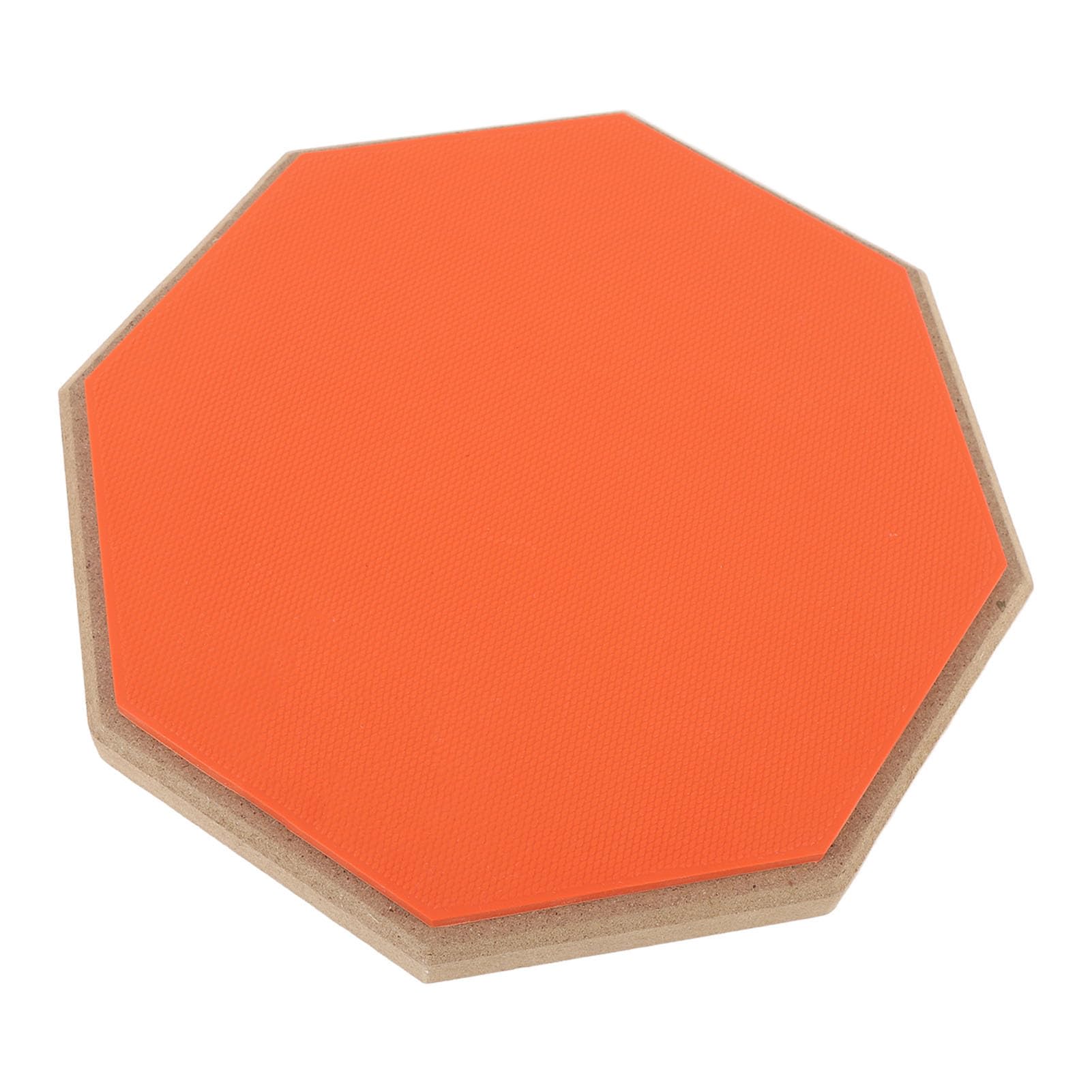J-ouuoDrum Practice Pad 8 Inch Rubber Silent Drum Practice Mat with 2 Pairs of Drumsticks (オレンジ色)