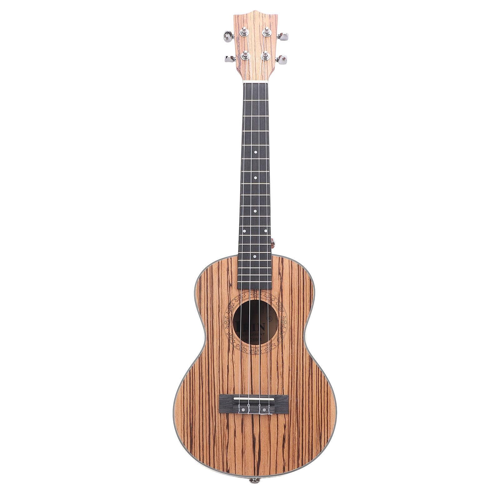 J-ouuoTenor Ukulele 26 Inch 4 String Zebra Wood Hawaiian Ukulele Set with String Tuner Bag Strap