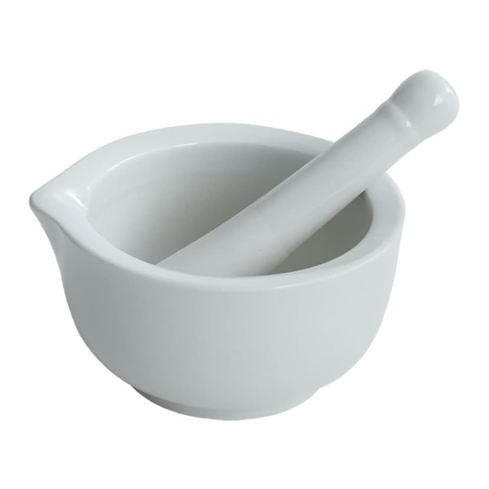摺り鉢 乳鉢 スパイス粉砕機 ごますり器 にんにくつぶし器 ごますり器 ゴマすり器 石臼書き割り ミニ 小型 陶器 薬研 一皿分の料理 調味料 キムチ工作 膳立て手道具 勝手もと装置 摺り鉢・すりこぎ棒書き割り 離乳食 みがき上げる用 (大,白いこと) [並行輸入品]