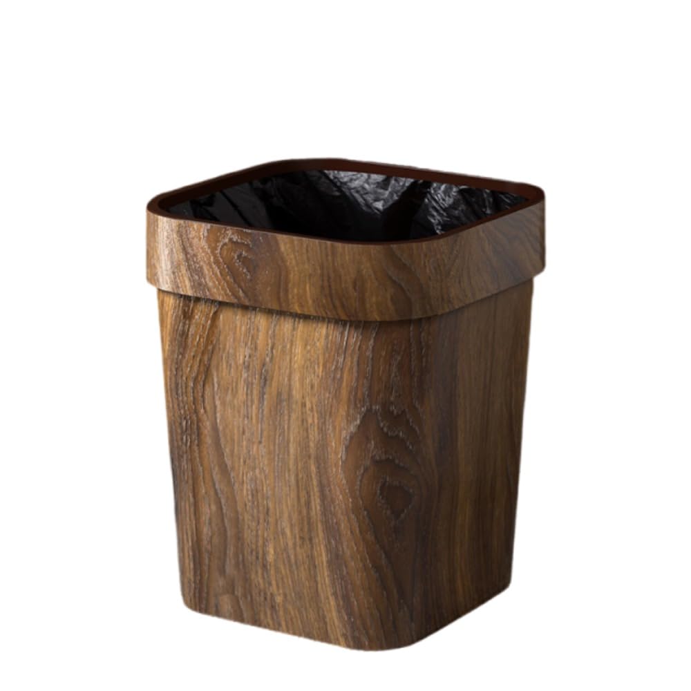 紙くずかご 流行り物青写真 蓋なし手合い 肌理調 シングル若い衆其れ相応 大電気容量 4L 納める入れもの レトロスタイル 室内かざり付ける相応う くっ付ける輪っか付き添い人 四辺形 御厨子所・リビング・室内用便器・洗面用むき (押しかぶせるなしの角型翦断応力輪っか,小) [並行輸入品]