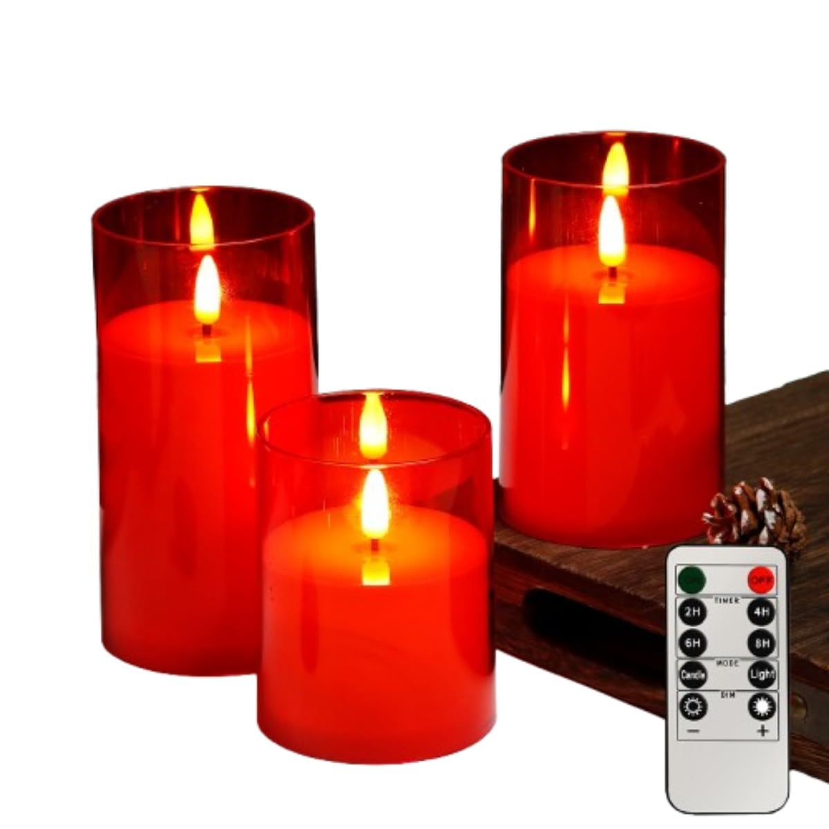 LED蝋燭点火装置 ロウソク 上がり下がり 蝋燭お風呂 蓄電池式 ろうそく led 安全性のある 省エネ 専用遠隔操作付き添い人 今めかしい 癒し 暖色 揺らぐ炎 生まれ落ちる日 御芽出度 寄りあい led最高限度点火装置3個仕掛ける (ビッグ赤いこと)