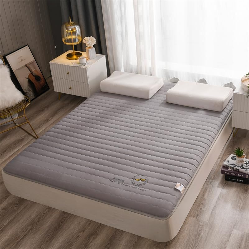 [SAQIANRE］ マットレス シングル 敷布団 mattress 厚さ5cm 固綿 軽量 敷き布団 抗菌 防臭 高通気性 防ダニ 滑り止め (グレー,190x90cm)｜LIFE QUEST