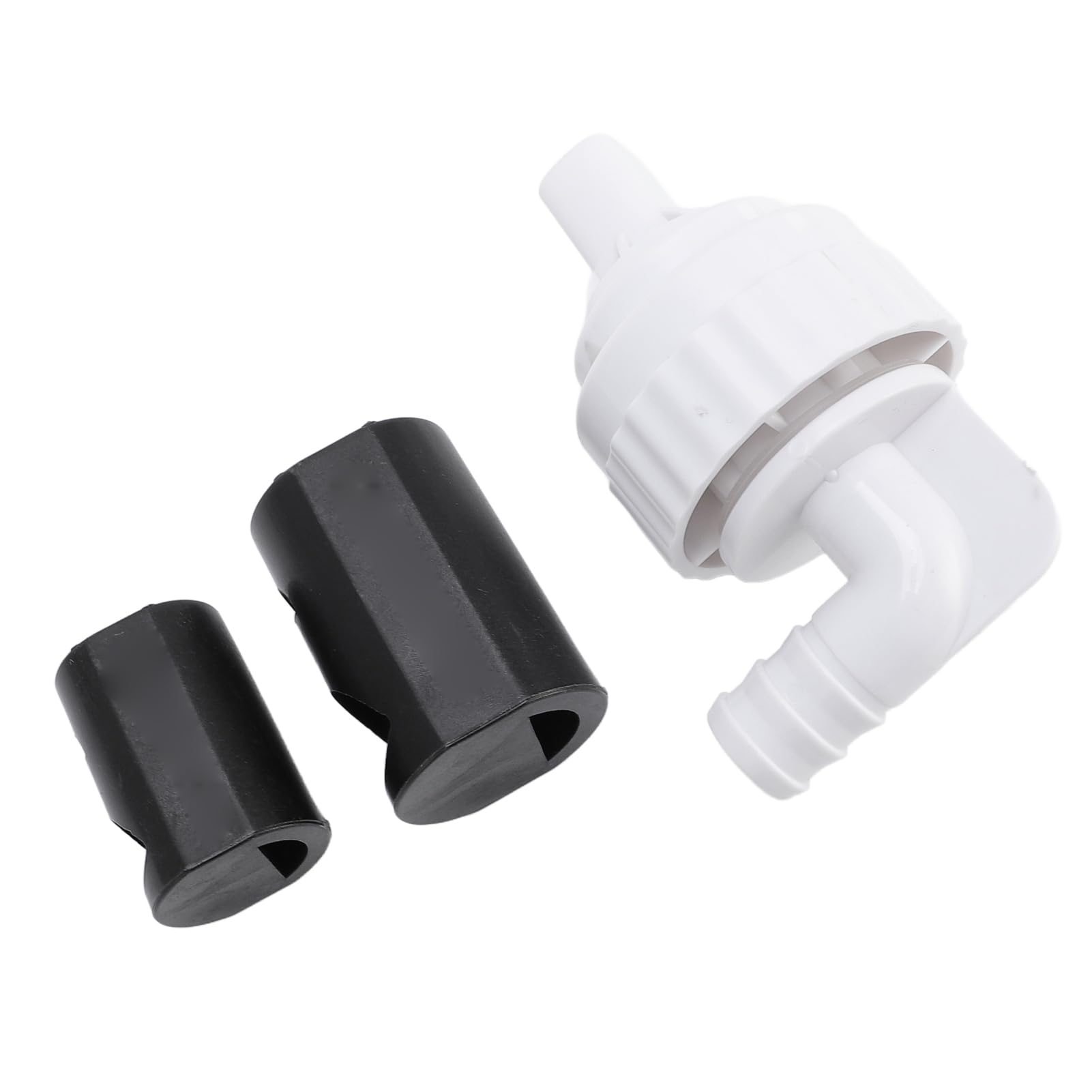 J-ouuoAquarium Water Outlet Connector Set Plastic Noise Reduction Prevent Backflow Water Outlet Pipe Hose Adapter Set (白)