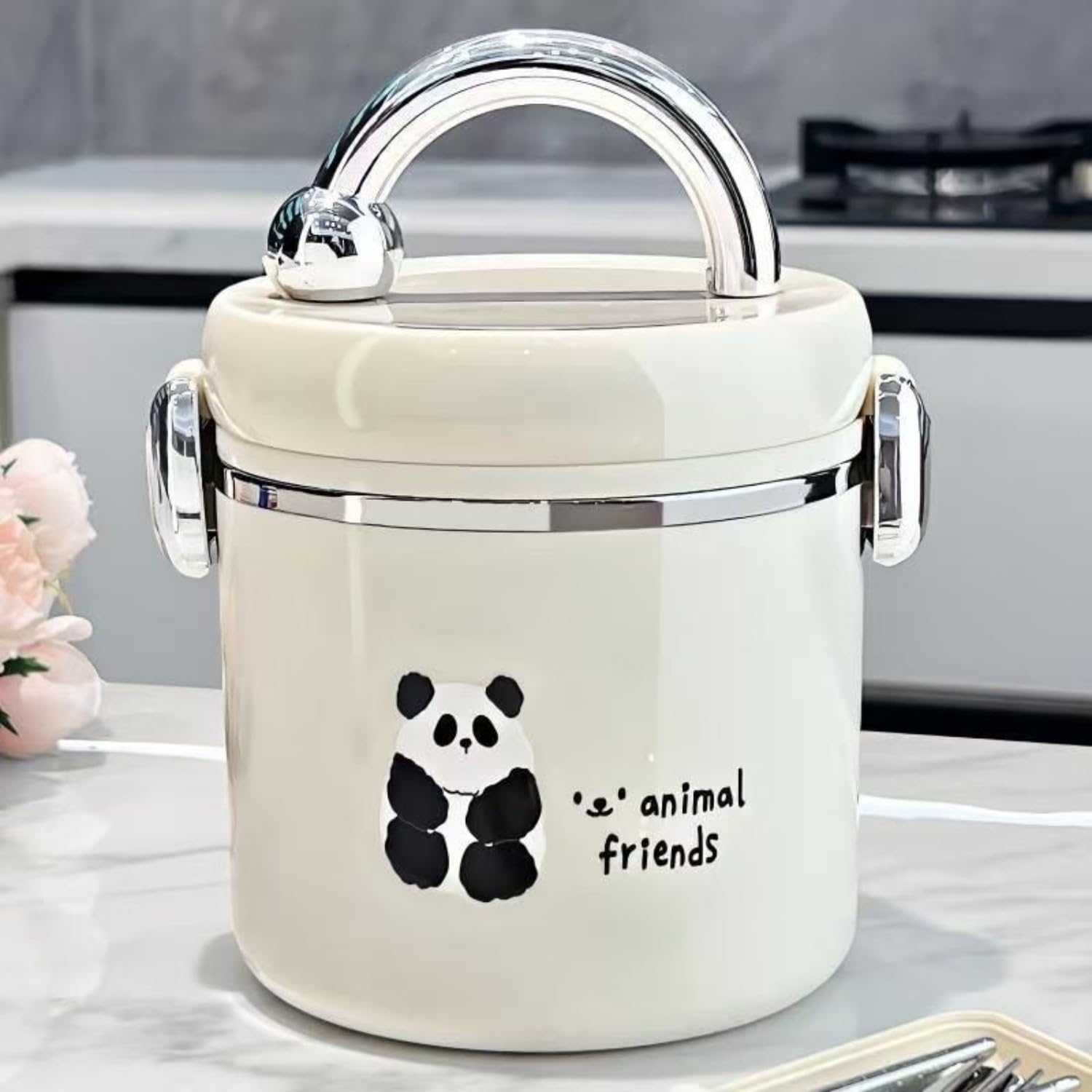 保温弁当箱 大電気容量1500ml/1950ml どんぶり 昼食会ジャー 陰電子範囲相応う 吸いものジャー 無意味さ断熱 フレッシュランチボックス ごはん容れもの 洗える合財袋 保温御徒面子 手持ち部分付き添い人 持ちはこび 教え子 被雇用者 成人男性 お上さん 肉体労働者 (白いこと, 1段/1500ml：底径13.5*高19.7コマーシャル)