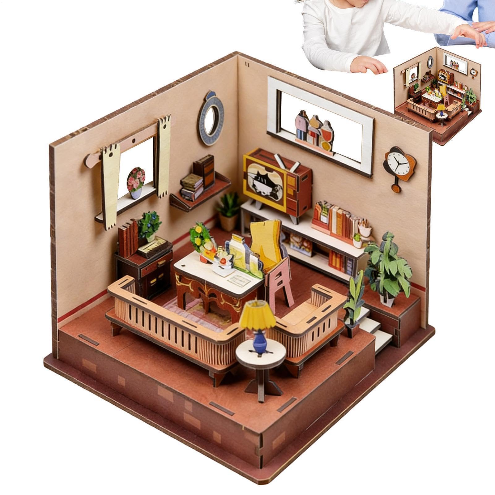 3D立体パズル | 没入型 微細運動スキルおもちゃ - ミニチュア建築キット - 子ども 学生 ティーン 向け おしゃれ ルーム インテリア ギフト｜LIFE QUEST