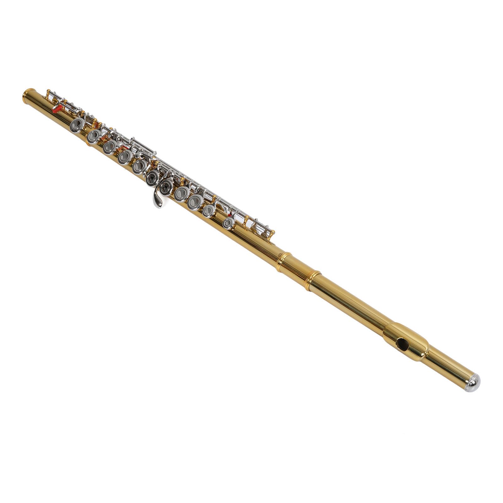 C Flute 16 Keys Instrument Kit for Beginner Students with Carrying Case Tuning Rod Cloth J-ouuoBracket Gloves Screwdriver