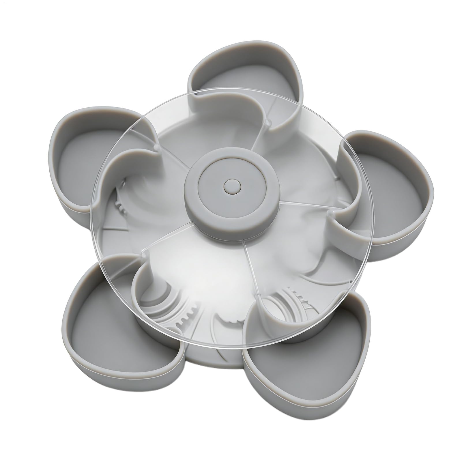 Rotating Fruit Plate - Flower Snack Storage, Multi- Container with Lid, Home Dining Accessory, Apartment Kitchen Organizer, Picnic Bbq Camping for Entertaining｜LIFE QUEST