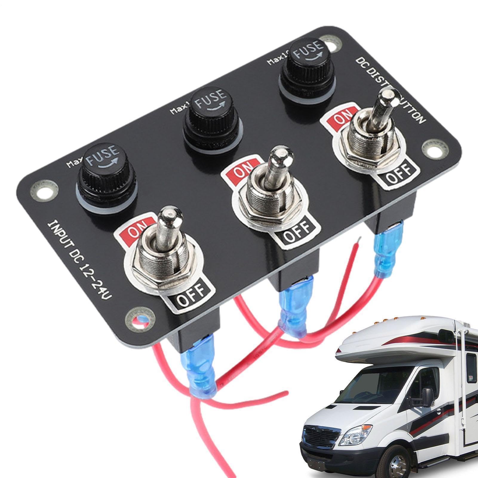 防水トグル スイッチ パネル - 12v/24v ボタン キット、10A ヒューズ保護、自動車 | RV マリンボート車電気機器制御安全耐久性のあるプロフェッショナル品質の設置 Replaceme｜LIFE QUEST