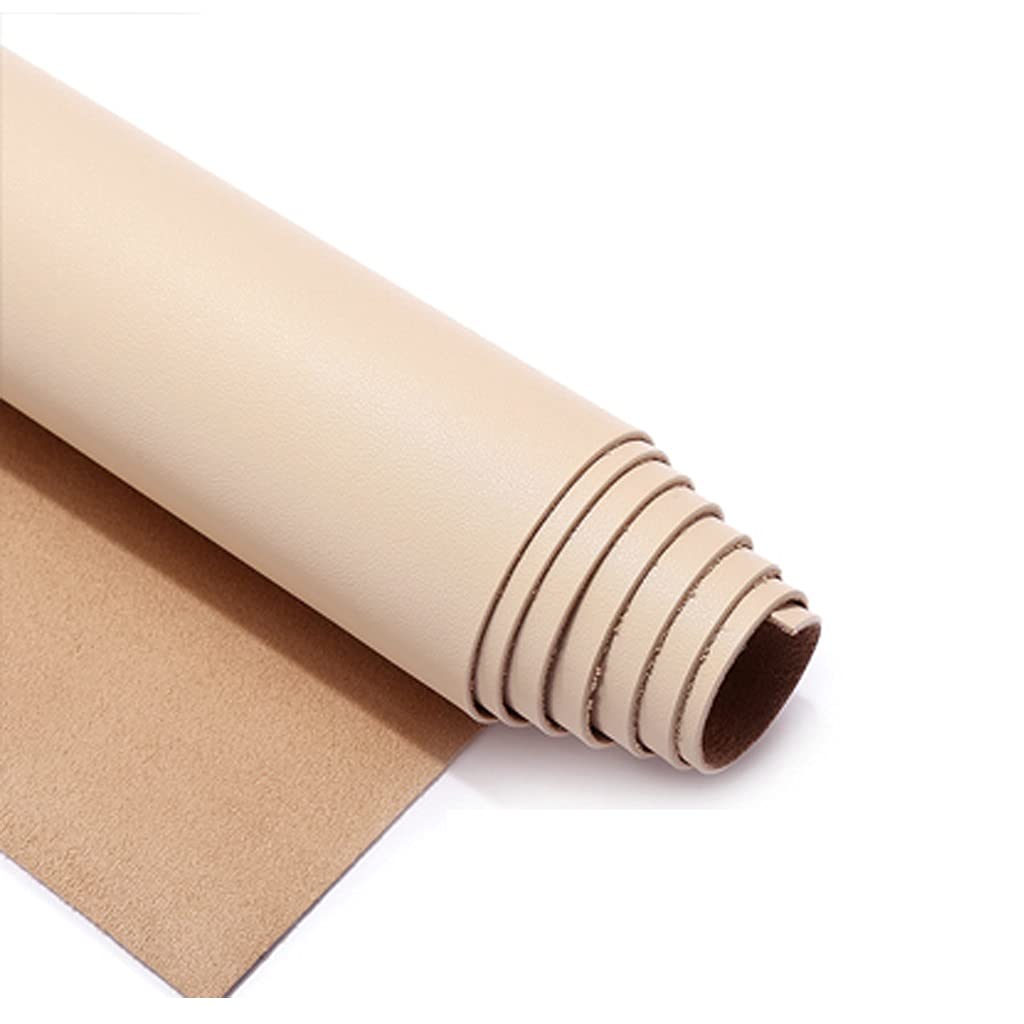 レザーフェイク PU 布切れ 合皮出どころ原料品 ネットボールビニール DIY手工芸品 仕立てもの 室内かざり付ける 長いす用の耐摩耗性 原料品耐久 お手てお手伝いさん(1.38×1m,うすいあんず色) [並行輸入品]