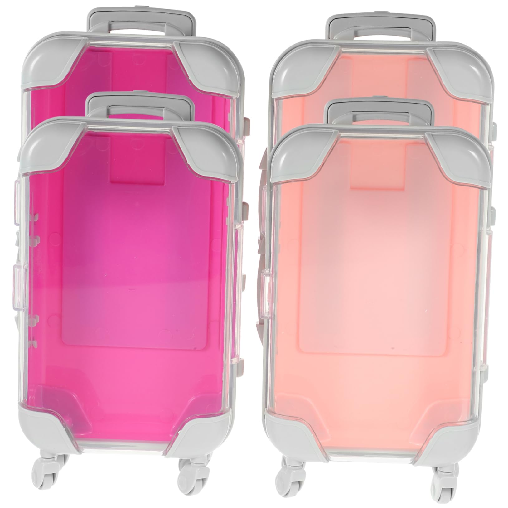 [STOBOK] 4個・委真旅行バッグ型メイクボックス席 旅する用かざり付ける品納める容れもの 小