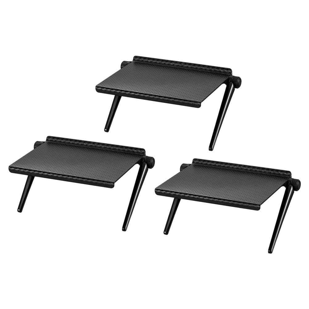 STOBOK テレビ受像機仕合わせ 3個入り口・入口 黒いこと ABS原料品 高硬度 物の具不必要据え付ける テレビ受像機とっ始め仕合わせ棚 管する蓋納める棚 小物取り片づけるに至適 大きさ16.4×11.3珊