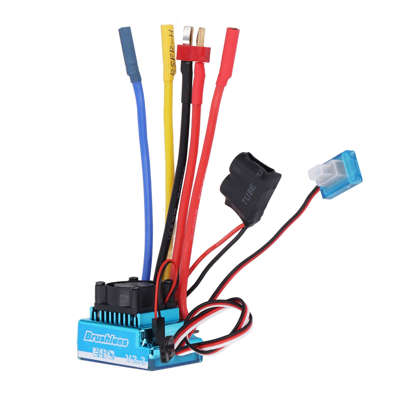60A 毛はらい受け答え ESC、1/10 RC 鉄道車両猪牙用陰電子す早さ制御装置、2-3S LiPo BEC 5.8V/3A オスコネクタ付き添い人、全天候用高性能原動機取り締まる