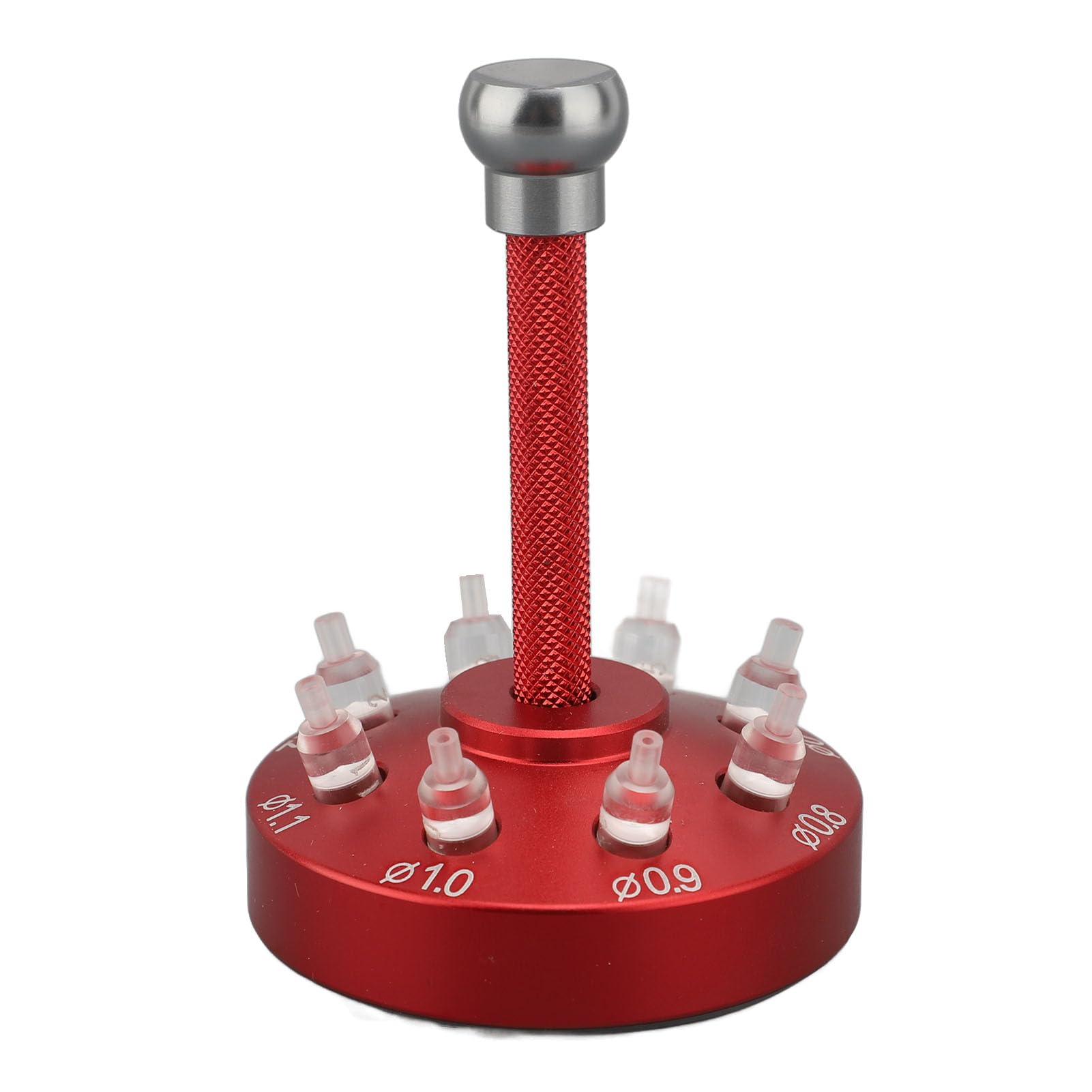 J-ouuoWatch Hands Fitting Setting Presser Alloy Steel Watch Hands Fitter with 8 Pcs Setting Head for Watchmaker